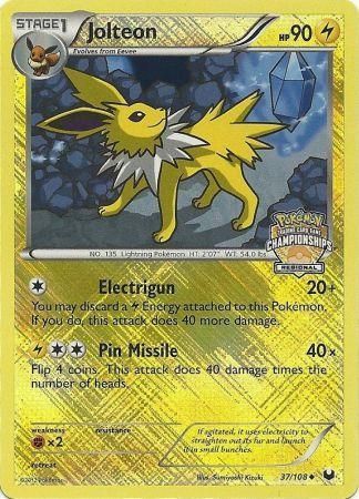 Jolteon (37/108) (Regional Championship) [League & Championship Cards] | Anubis Games and Hobby