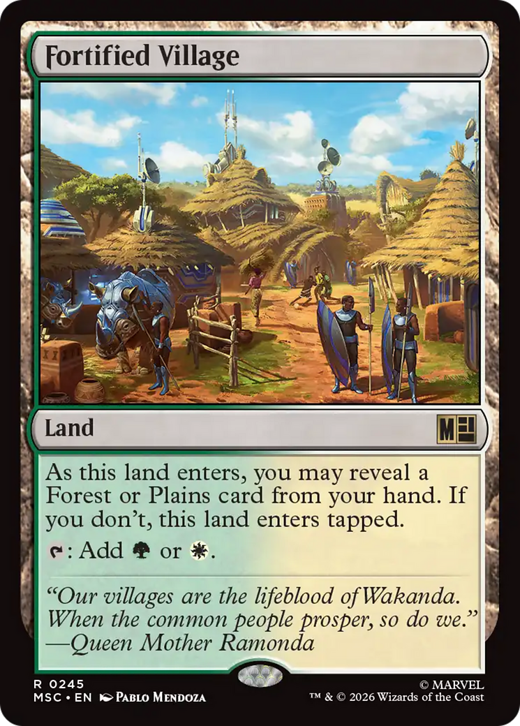 Fortified Village (Surge Foil) [Marvel Super Heroes Commander] | Anubis Games and Hobby