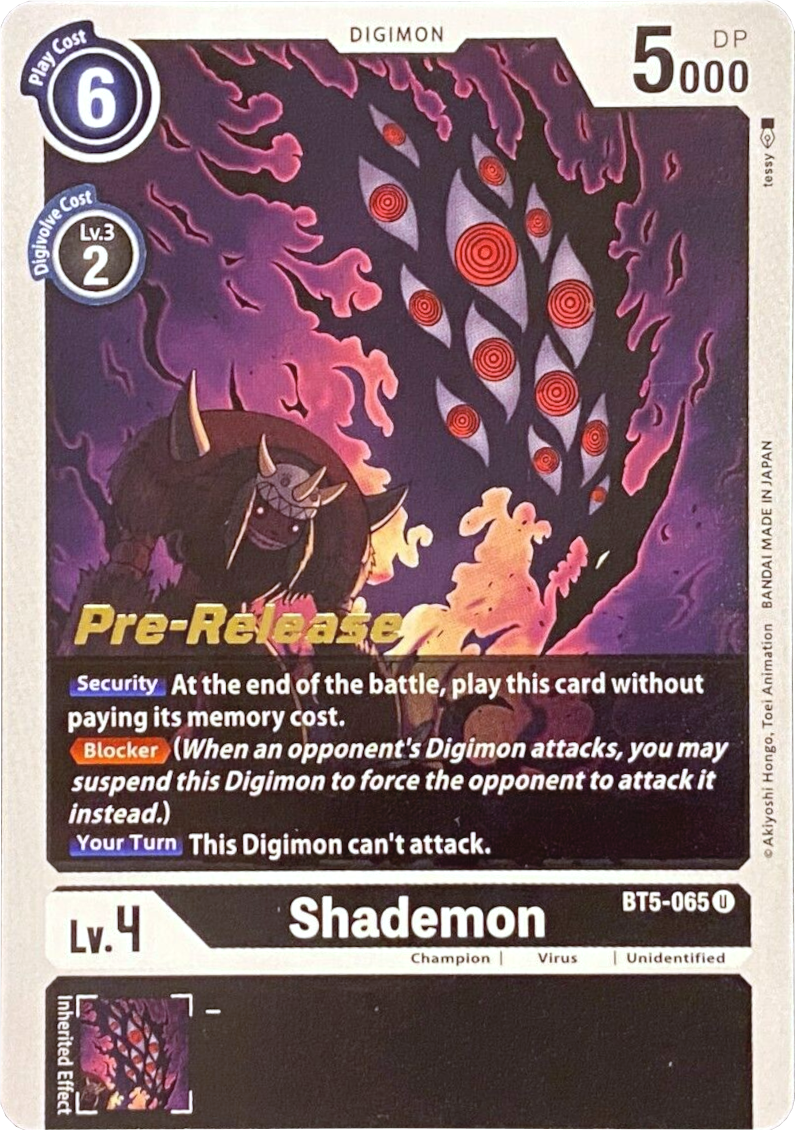 Shademon [BT5-065] [Battle of Omni Pre-Release Promos] | Anubis Games and Hobby