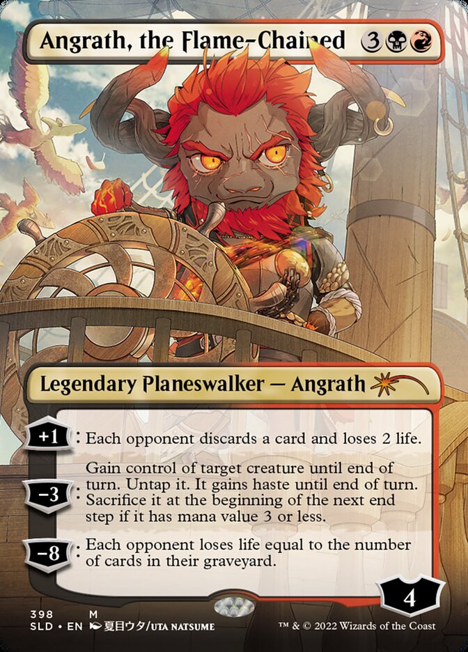 Angrath, the Flame-Chained (Borderless) [Secret Lair Drop Series] | Anubis Games and Hobby