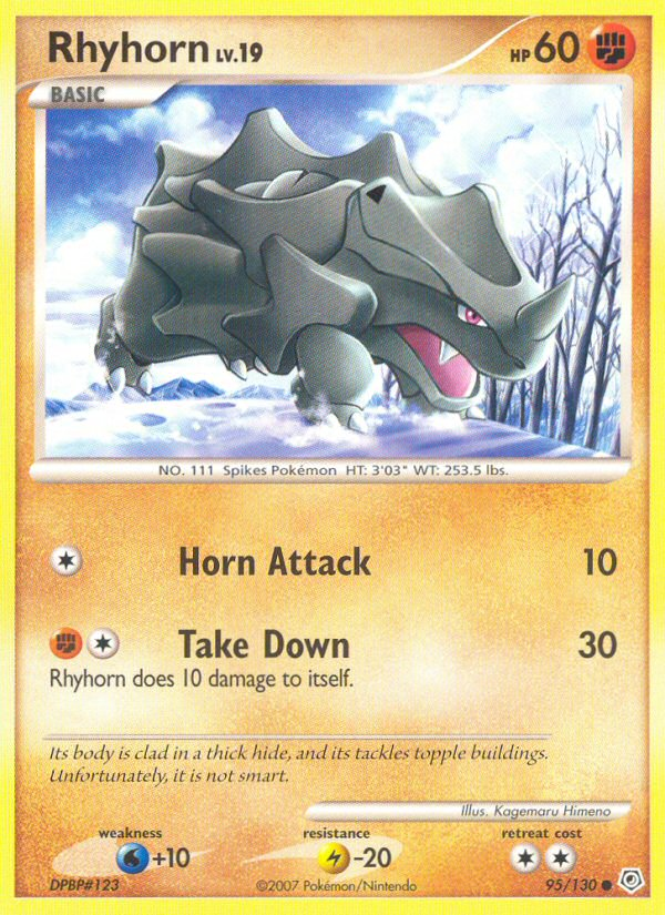 Rhyhorn (95/130) [Diamond & Pearl: Base Set] | Anubis Games and Hobby
