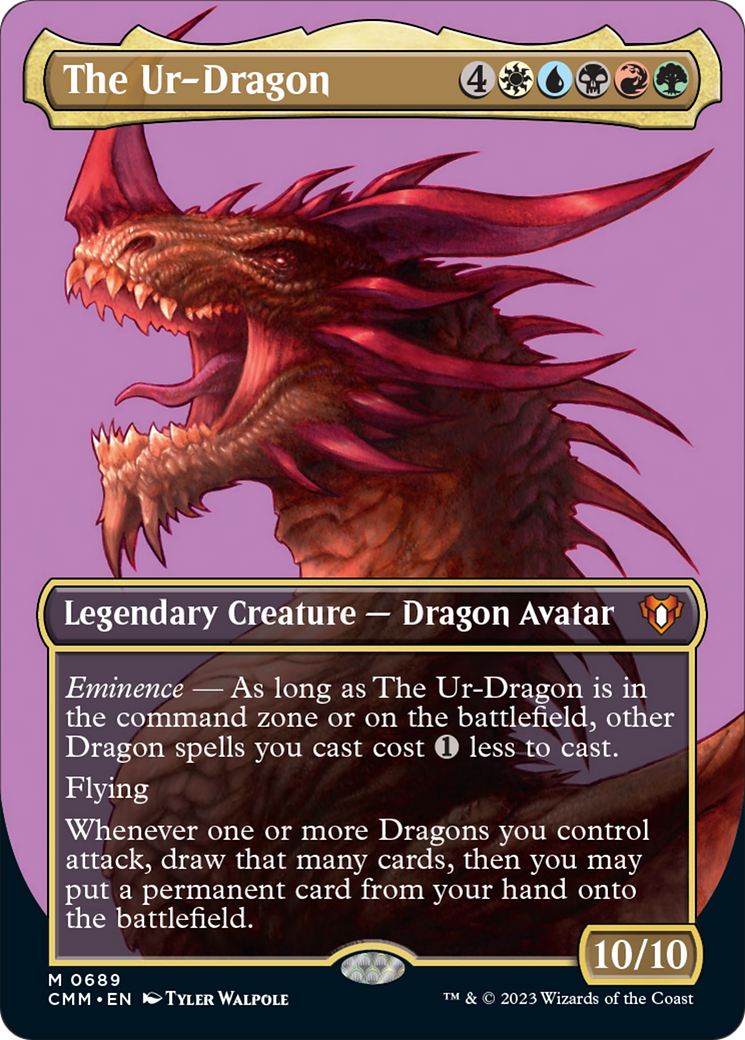 The Ur-Dragon (Borderless Profile) [Commander Masters] | Anubis Games and Hobby