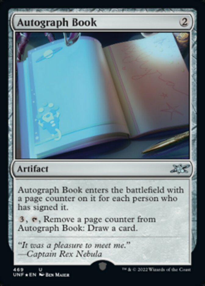 Autograph Book (Galaxy Foil) [Unfinity] | Anubis Games and Hobby