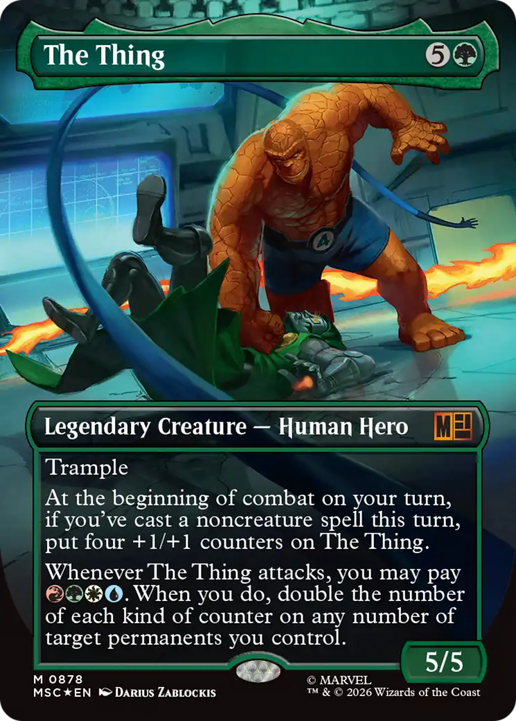 The Thing (Borderless) (Surge Foil) [Marvel Super Heroes Commander] | Anubis Games and Hobby