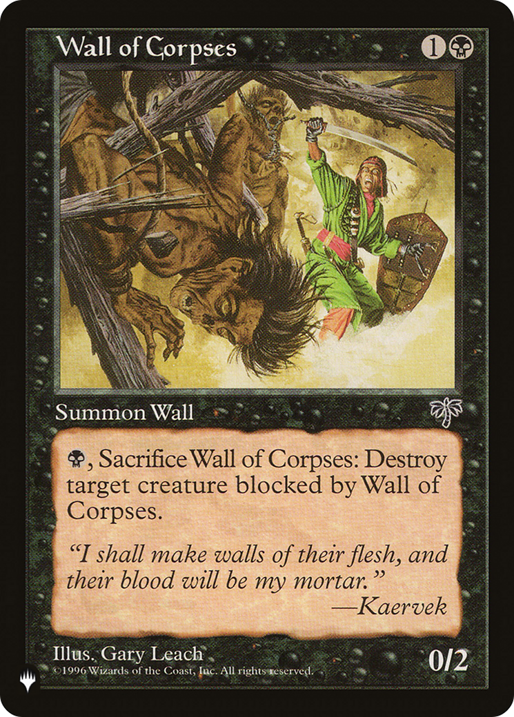 Wall of Corpses [The List Reprints] | Anubis Games and Hobby