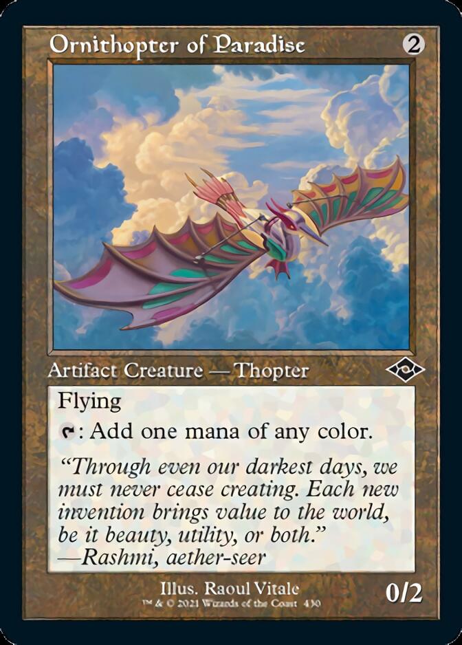 Ornithopter of Paradise (Retro Foil Etched) [Modern Horizons 2] | Anubis Games and Hobby