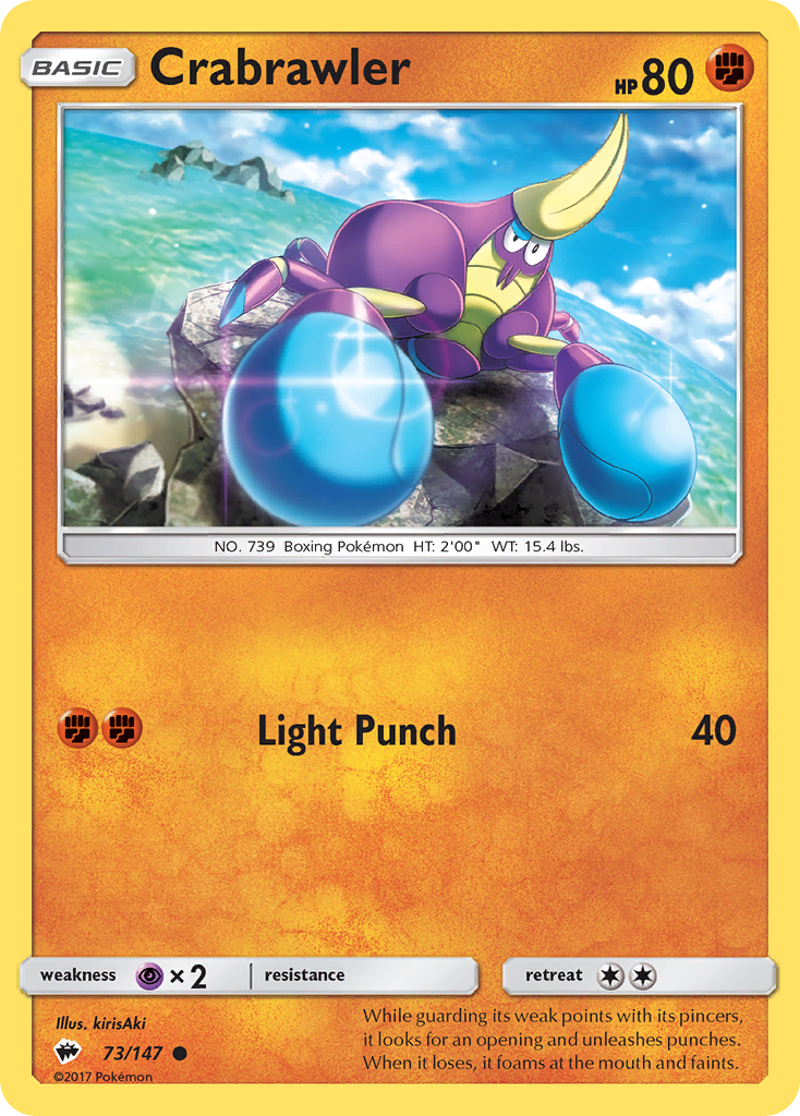 Crabrawler (73/147) [Sun & Moon: Burning Shadows] | Anubis Games and Hobby