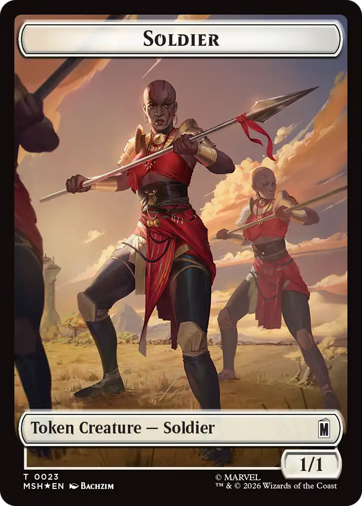 Copy // Soldier Double-Sided Token (Surge Foil) [Marvel Super Heroes Commander Tokens] | Anubis Games and Hobby