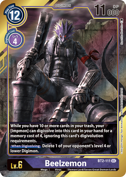 Beelzemon [BT2-111] (Alternate Art) [Release Special Booster Ver.1.0] | Anubis Games and Hobby