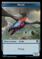 Spirit (0010) // Drake Double-Sided Token [Commander Masters Tokens] | Anubis Games and Hobby