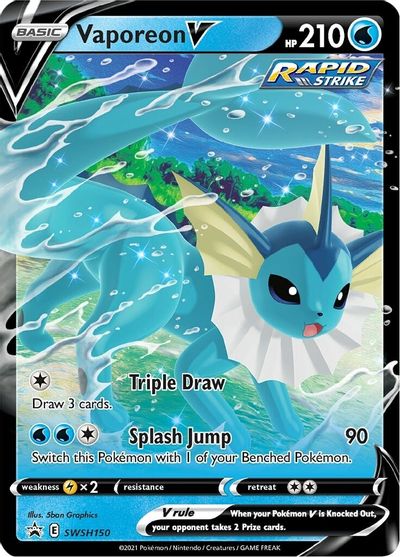 Vaporeon V (SWSH150) [Sword & Shield: Black Star Promos] | Anubis Games and Hobby