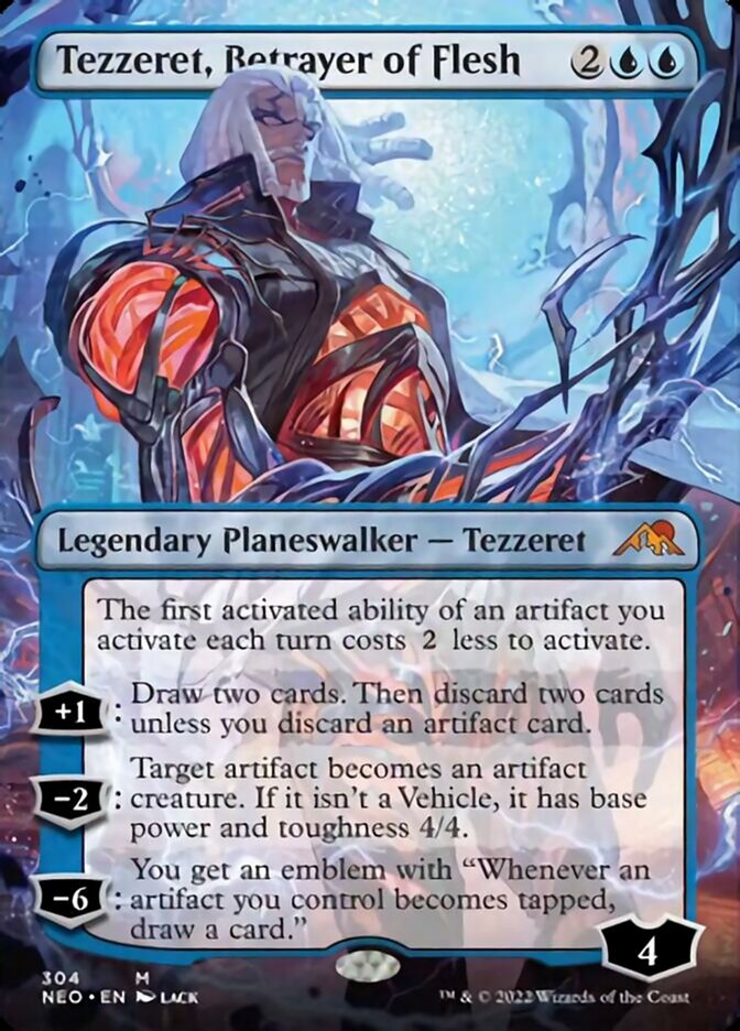 Tezzeret, Betrayer of Flesh (Borderless) [Kamigawa: Neon Dynasty] | Anubis Games and Hobby