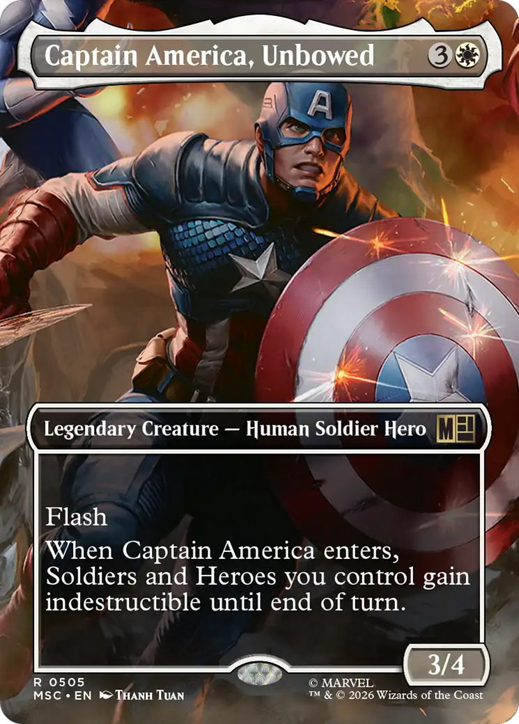 Captain America, Unbowed (Borderless) [Marvel Super Heroes Commander] | Anubis Games and Hobby