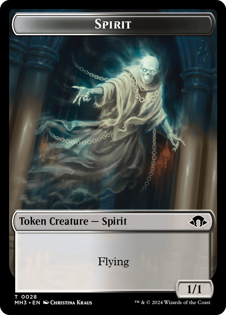 Spirit Token (0028) [Modern Horizons 3 Tokens] | Anubis Games and Hobby