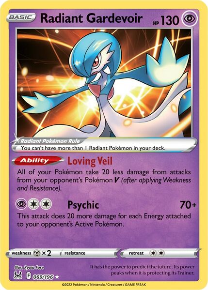 Radiant Gardevoir (069/196) [Prize Pack Series Three] | Anubis Games and Hobby