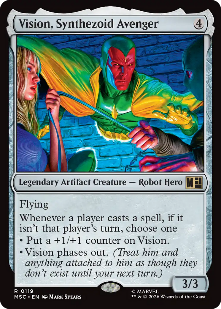 Vision, Synthezoid Avenger (Surge Foil) [Marvel Super Heroes Commander] | Anubis Games and Hobby