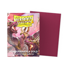 DS Dual Matte Sleeves 100ct - Pomegranate & Gold | Anubis Games and Hobby