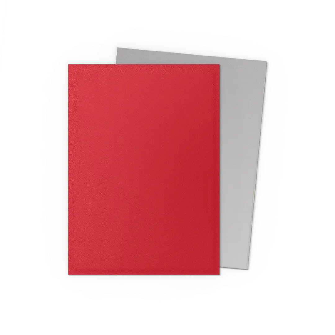DS Dual Matte Sleeves 100ct - Crimson & Silver | Anubis Games and Hobby