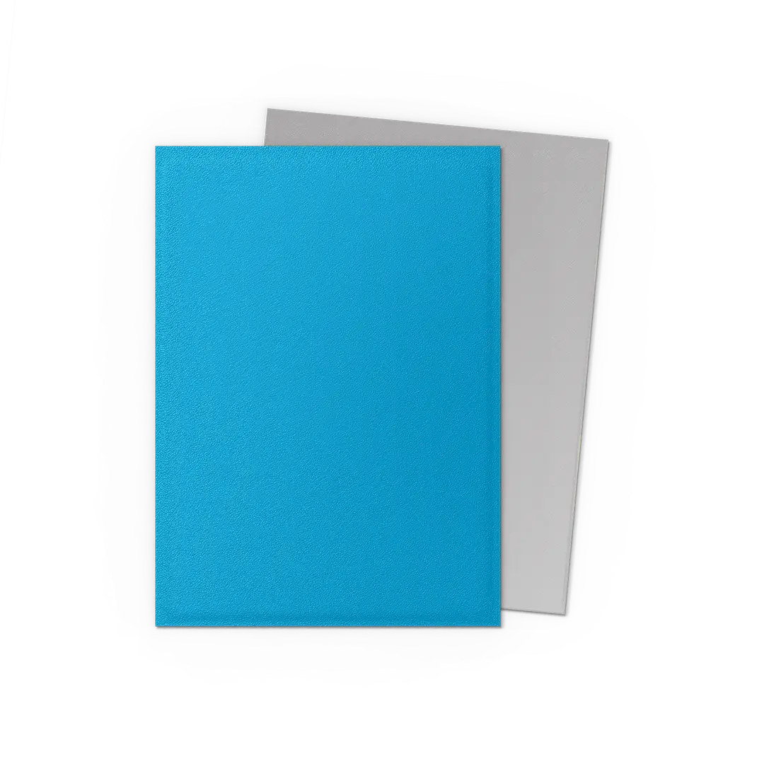 DS Dual Matte Sleeves 100ct - Sky Blue & Silver | Anubis Games and Hobby