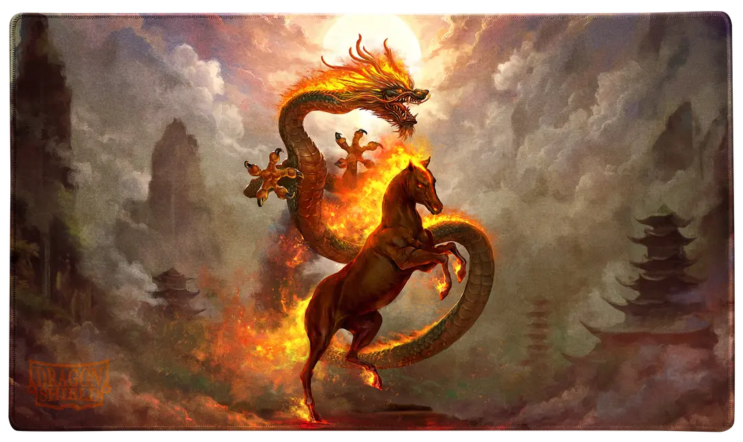 DS Art Fire Horse Playmat & Tube | Anubis Games and Hobby