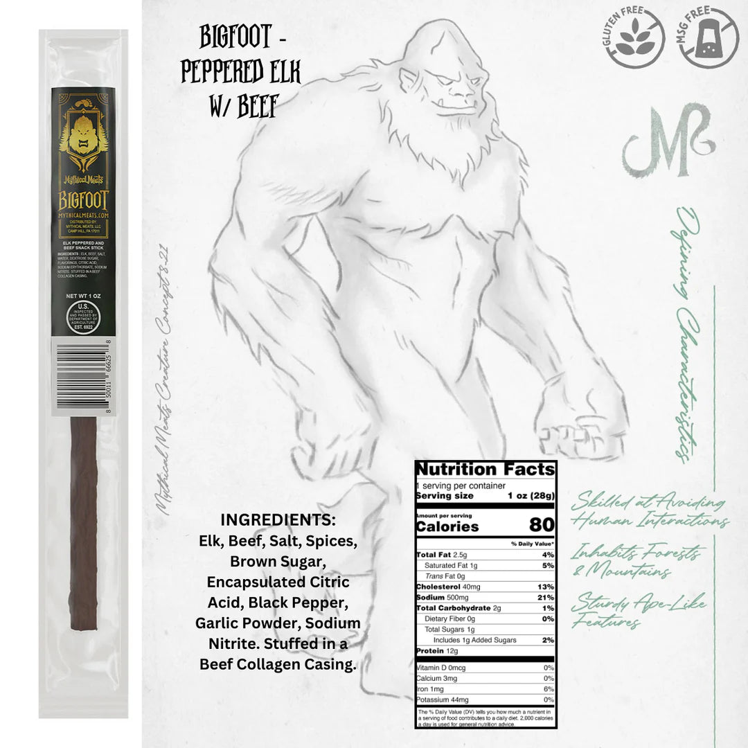 Mythical Meats Humanoid Meat Stick - Bigfoot | Anubis Games and Hobby