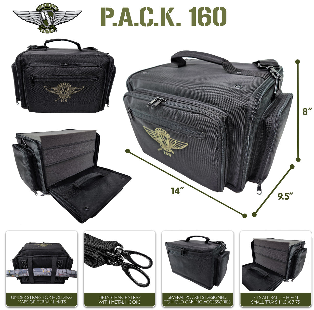 P.A.C.K. 160 Magna Rack Sliders Load Out (Black) | Anubis Games and Hobby
