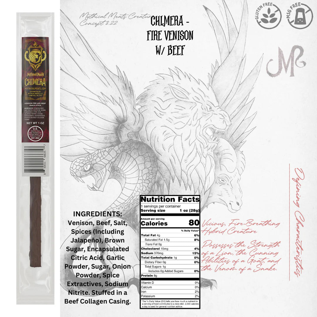 Mythical Meats Meat Stick - Chimera | Anubis Games and Hobby