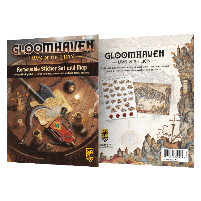 Gloomhaven - Jaws of the Lion: Removable Sticker Set & Map | Anubis Games and Hobby