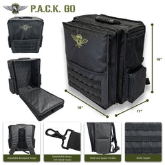 P.A.C.K. Go 2.0 with Magna Rack Slider Load Out (Black) | Anubis Games and Hobby