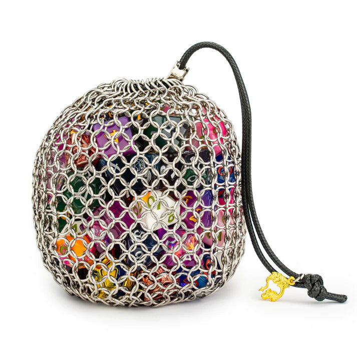 Chainmail Dice Bag - Silver | Anubis Games and Hobby
