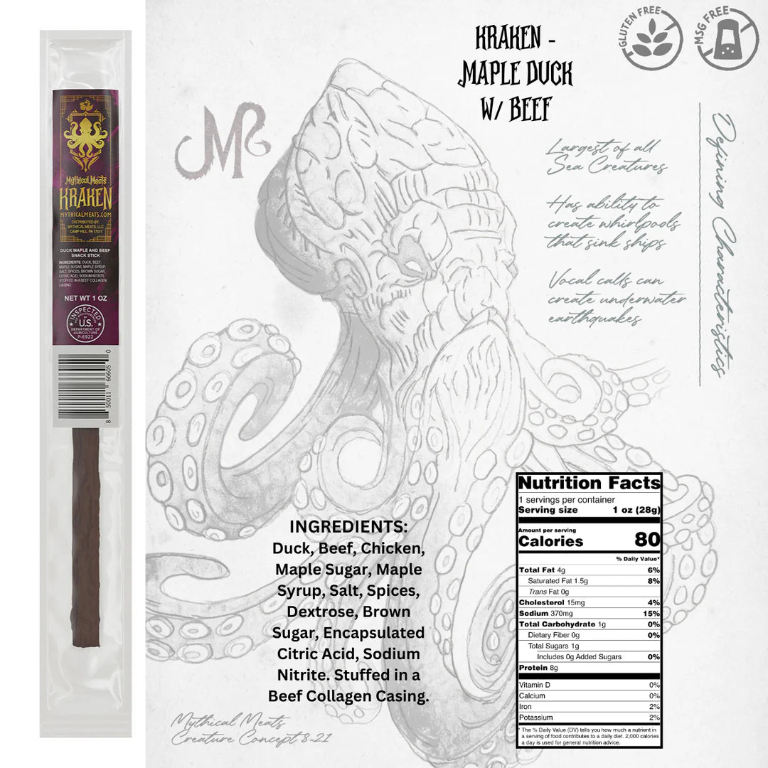 Mythical Meats Meat Stick - Kraken | Anubis Games and Hobby