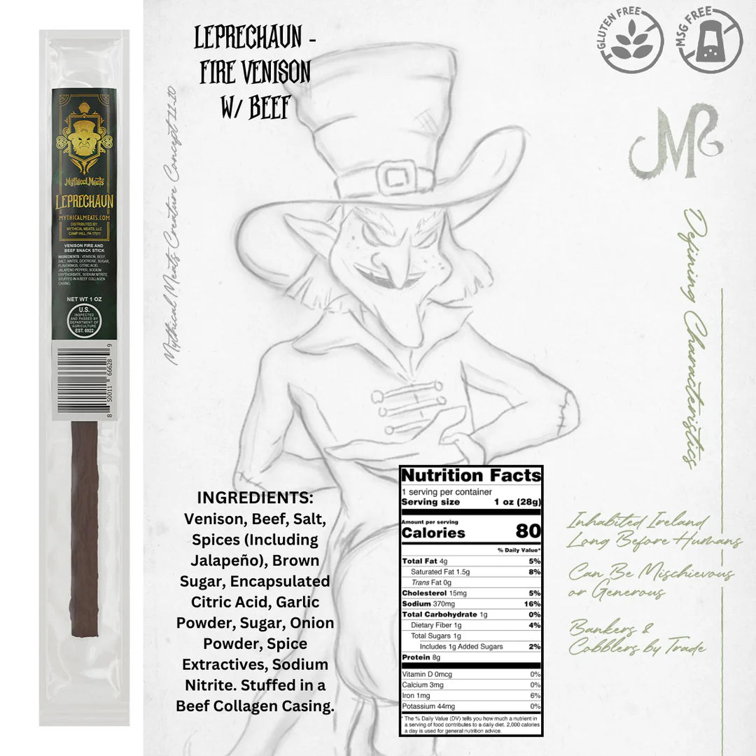 Mythical Meats Humanoid Meat Stick - Leprechaun | Anubis Games and Hobby