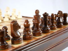 Chess Set - Walnut/Maple Chest and Unweighted Chessmen | Anubis Games and Hobby