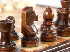 Chess Set - Walnut/Maple Chest and Unweighted Chessmen | Anubis Games and Hobby