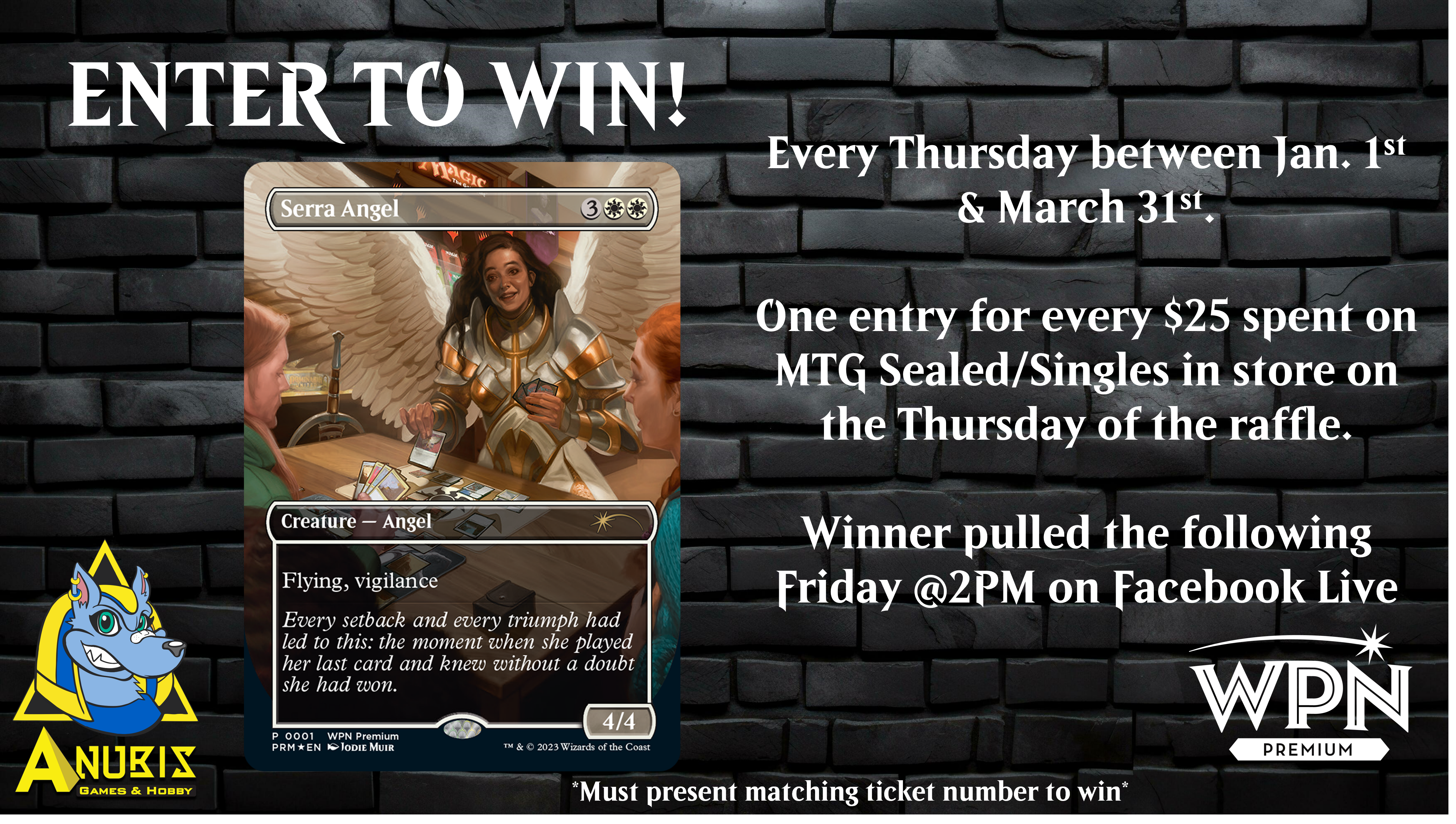 WPN Premium Promo Raffle Rules | Anubis Games and Hobby