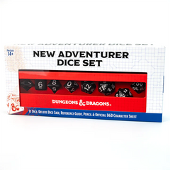 D&D New Adventurer Dice Set - Black | Anubis Games and Hobby