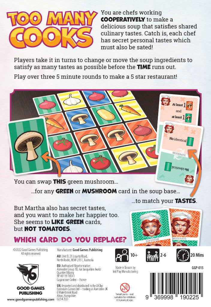 Too Many Cooks | Anubis Games and Hobby