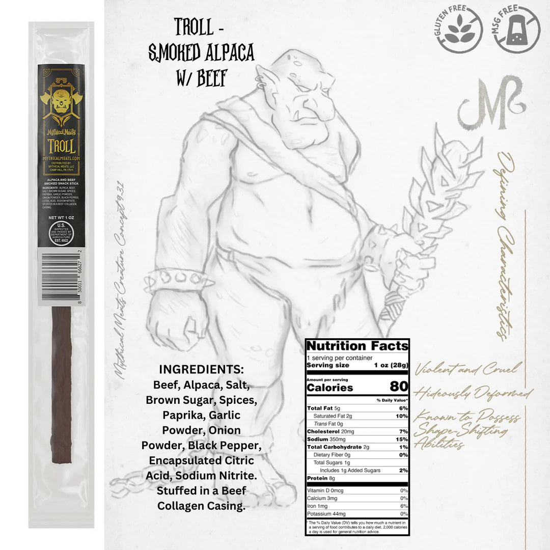 Mythical Meats Humanoid Meat Stick - Troll | Anubis Games and Hobby