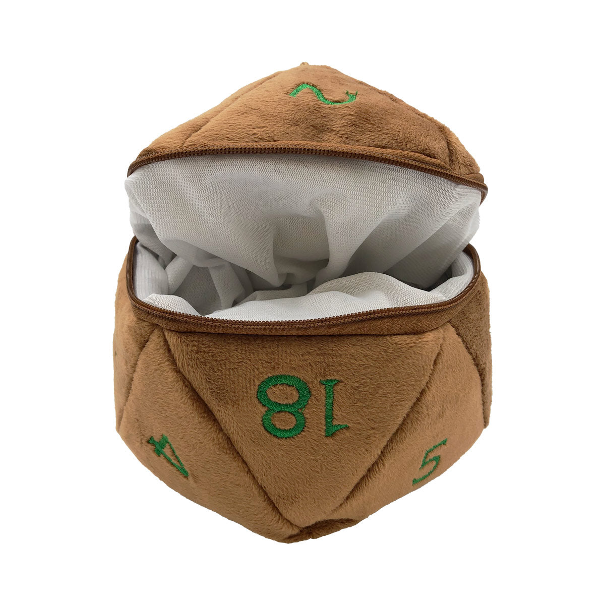 Plush D20 Dice Bag - Copper/Green | Anubis Games and Hobby