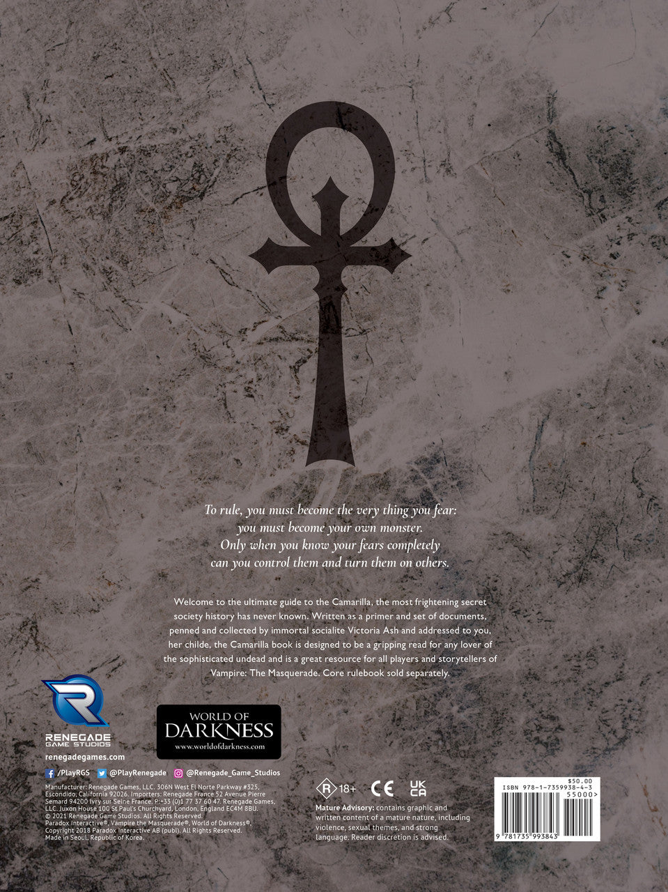 Vampire the Masquerade: Camarilla Sourcebook | Anubis Games and Hobby