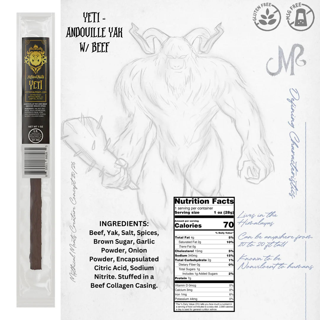 Mythical Meats Humanoid Meat Stick - Yeti | Anubis Games and Hobby