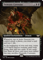 Demonic Covenant (Extended Art) [Duskmourn: House of Horror Commander] | Anubis Games and Hobby