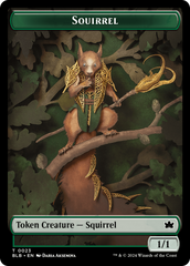 Squirrel // Darkstar Augur Double-Sided Token [Bloomburrow Tokens] | Anubis Games and Hobby
