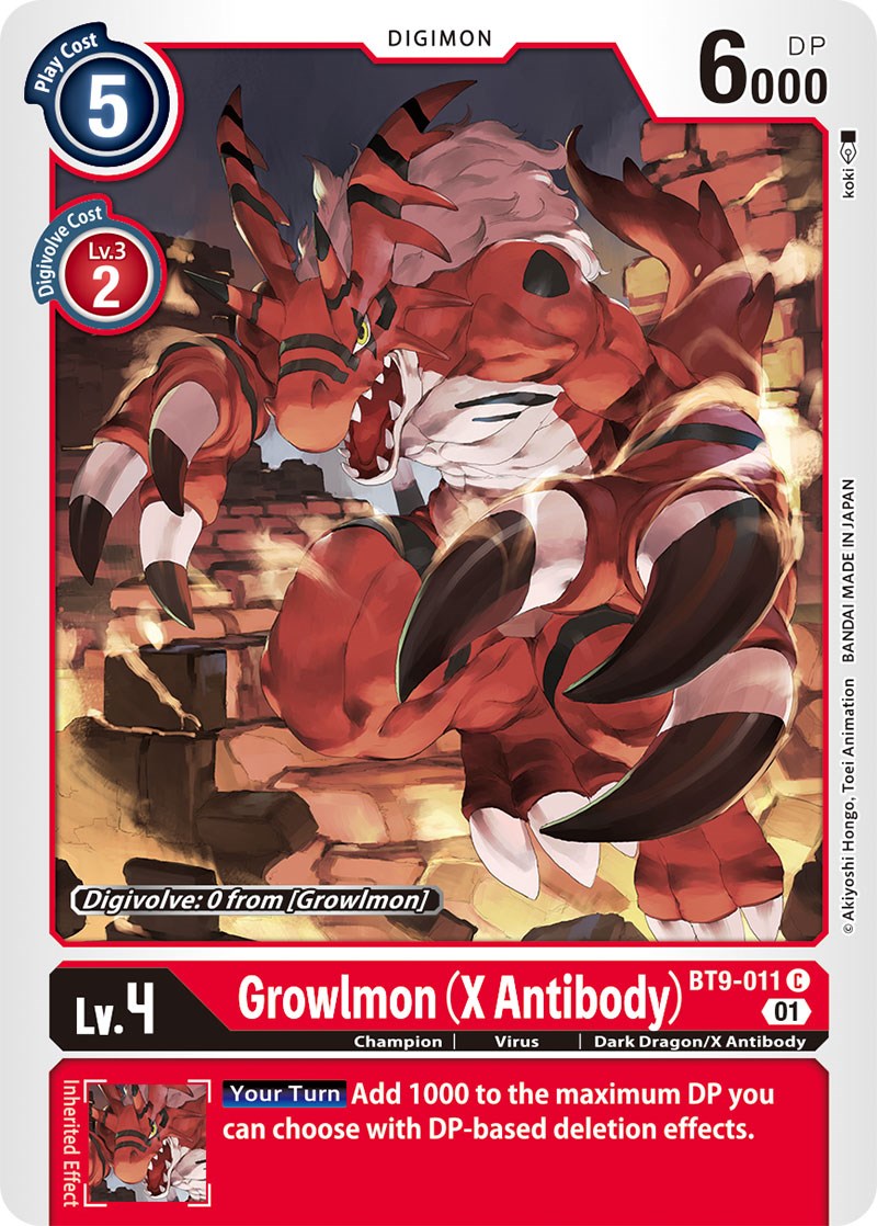 Growlmon (X Antibody) [BT9-011] [X Record] | Anubis Games and Hobby