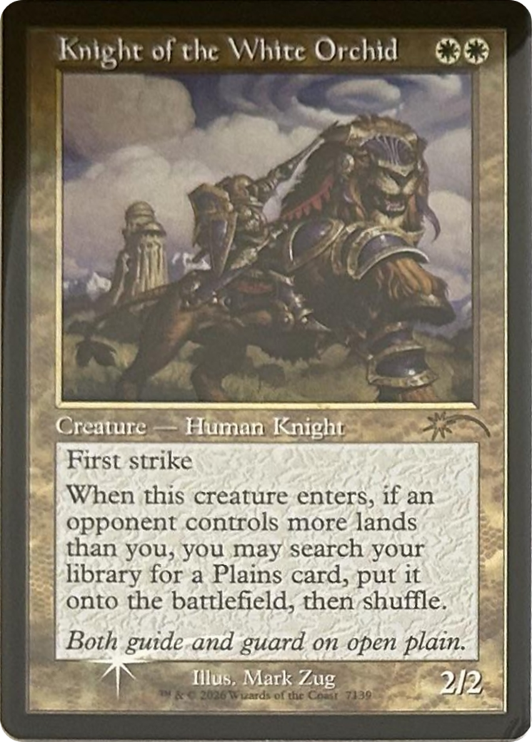 Knight of the White Orchid (7139) (Retro Frame) [Secret Lair Drop Series] | Anubis Games and Hobby