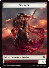 Soldier // Shark Double-Sided Token [Reality Fracture Commander Tokens] | Anubis Games and Hobby