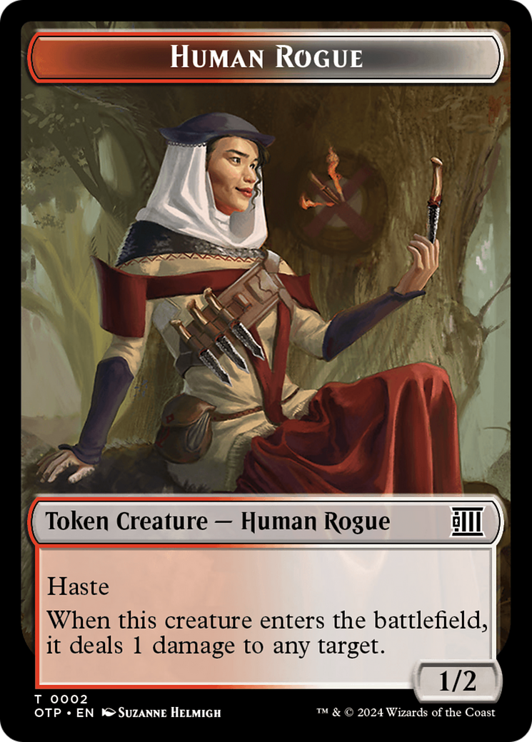 Human Rogue Token [Outlaws of Thunder Junction: Breaking News Tokens] | Anubis Games and Hobby