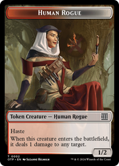 Human Rogue // Plot Double-Sided Token [Outlaws of Thunder Junction: Breaking News Tokens] | Anubis Games and Hobby