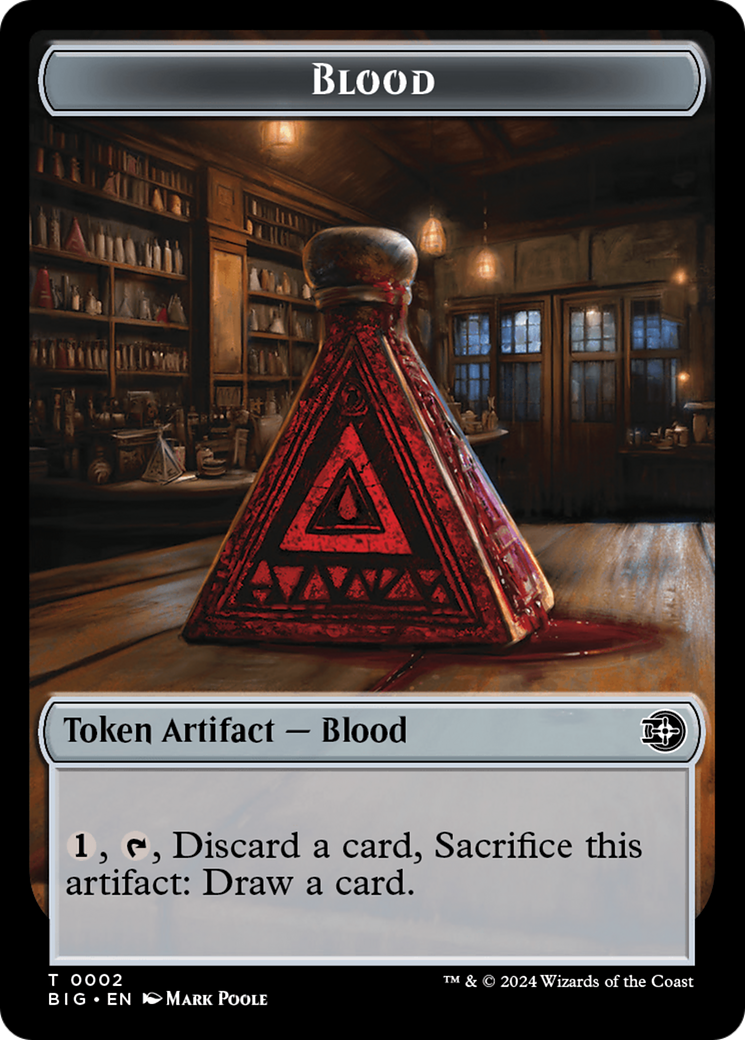 Blood // Plot Double-Sided Token [Outlaws of Thunder Junction: The Big Score Tokens] | Anubis Games and Hobby