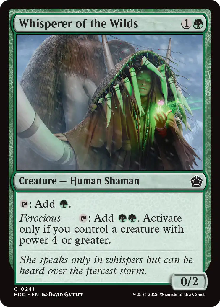 Whisperer of the Wilds [Foundations Commander] | Anubis Games and Hobby